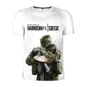 Мужская футболка 3D спортивная с принтом Rainbow Six Siege в Тюмени, 100% полиэстер с улучшенными характеристиками | приталенный силуэт, круглая горловина, широкие плечи, сужается к линии бедра | rainbow six | tom clancy’s