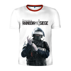 Мужская футболка 3D спортивная с принтом Rainbow Six Siege в Тюмени, 100% полиэстер с улучшенными характеристиками | приталенный силуэт, круглая горловина, широкие плечи, сужается к линии бедра | rainbow six | tom clancy’s