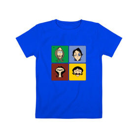 Детская футболка хлопок с принтом Битлз в Тюмени, 100% хлопок | круглый вырез горловины, полуприлегающий силуэт, длина до линии бедер | beatles | битлс | жуки | о.м.с.к.битлз