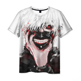 Мужская футболка 3D с принтом Tokyo Ghoul в Тюмени, 100% полиэфир | прямой крой, круглый вырез горловины, длина до линии бедер | anime | ghoul | tokyo | tokyo ghoul | гуль