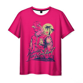Мужская футболка 3D с принтом Hotline Miami 4 в Тюмени, 100% полиэфир | прямой крой, круглый вырез горловины, длина до линии бедер | Тематика изображения на принте: game | hotline miami | hotlinemiami | игры | майями | хотлайн | хотланй майами