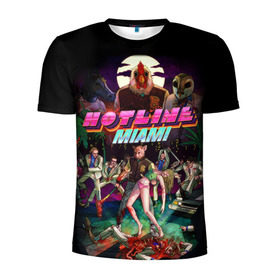 Мужская футболка 3D спортивная с принтом Hotline Miami 17 в Тюмени, 100% полиэстер с улучшенными характеристиками | приталенный силуэт, круглая горловина, широкие плечи, сужается к линии бедра | game | hotline miami | hotlinemiami | игры | майями | хотлайн | хотланй майами