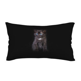 Подушка 3D антистресс с принтом Чёрный котёнок в Тюмени, наволочка — 100% полиэстер, наполнитель — вспененный полистирол | состоит из подушки и наволочки на молнии | киска | кот | кошка