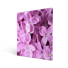 Холст квадратный с принтом Цветы сирени в Тюмени, 100% ПВХ |  | Тематика изображения на принте: девушкам | сирень | цветы