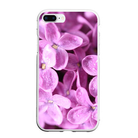 Чехол для iPhone 7Plus/8 Plus матовый с принтом Цветы сирени в Тюмени, Силикон | Область печати: задняя сторона чехла, без боковых панелей | девушкам | сирень | цветы
