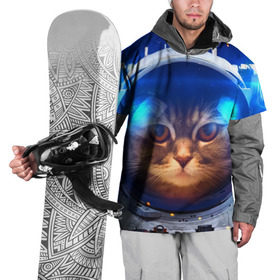 Накидка на куртку 3D с принтом Кот космонавт в Тюмени, 100% полиэстер |  | кот | кошка | скафандр