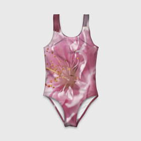 Детский купальник 3D с принтом Розовые цветы в Тюмени, Полиэстер 85%, Спандекс 15% | Слитный крой, подклад по переду изделия, узкие бретели | девушкам | розы | цветочки | цветы