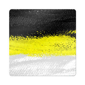 Магнит виниловый Квадрат с принтом Имперский флаг России 1858года в Тюмени, полимерный материал с магнитным слоем | размер 9*9 см, закругленные углы | белый | гербовый флаг российской империи | золотой | имперский флаг | черный