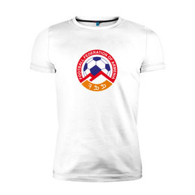 Мужская футболка премиум с принтом Сборная Армении по футболу в Тюмени, 92% хлопок, 8% лайкра | приталенный силуэт, круглый вырез ворота, длина до линии бедра, короткий рукав | армения | ереван