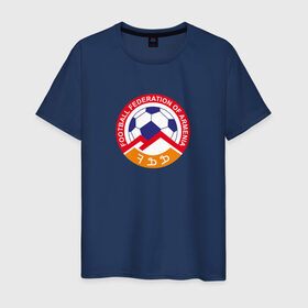 Мужская футболка хлопок с принтом Сборная Армении по футболу в Тюмени, 100% хлопок | прямой крой, круглый вырез горловины, длина до линии бедер, слегка спущенное плечо. | армения | ереван