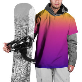 Накидка на куртку 3D с принтом Чёткий градиент в Тюмени, 100% полиэстер |  | cs:go | градиент | диджей | желтый | музыка | розовый | синий | фиолетовый | чёткий