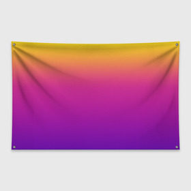 Флаг-баннер с принтом Чёткий градиент в Тюмени, 100% полиэстер | размер 67 х 109 см, плотность ткани — 95 г/м2; по краям флага есть четыре люверса для крепления | cs:go | градиент | диджей | желтый | музыка | розовый | синий | фиолетовый | чёткий
