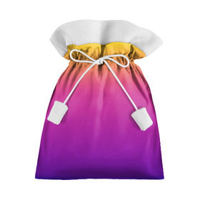 Подарочный 3D мешок с принтом Чёткий градиент в Тюмени, 100% полиэстер | Размер: 29*39 см | Тематика изображения на принте: cs:go | градиент | диджей | желтый | музыка | розовый | синий | фиолетовый | чёткий