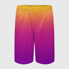 Детские спортивные шорты 3D с принтом Чёткий градиент в Тюмени,  100% полиэстер
 | пояс оформлен широкой мягкой резинкой, ткань тянется
 | Тематика изображения на принте: cs:go | градиент | диджей | желтый | музыка | розовый | синий | фиолетовый | чёткий