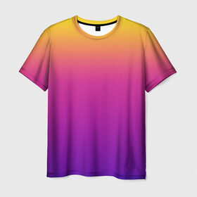 Мужская футболка 3D с принтом Чёткий градиент в Тюмени, 100% полиэфир | прямой крой, круглый вырез горловины, длина до линии бедер | cs:go | градиент | диджей | желтый | музыка | розовый | синий | фиолетовый | чёткий