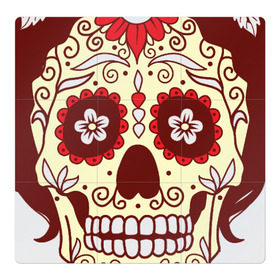 Магнитный плакат 3Х3 с принтом День мертвецов в Тюмени, Полимерный материал с магнитным слоем | 9 деталей размером 9*9 см | Тематика изображения на принте: cobwebs | color | day of the dead | dead | death | eyes | girl | holiday | makeup | mask | mexican skull | mexico | ornament | pattern | взгляд | девушка | день мертвых | макияж | маска | мексика | мексиканский череп | мертвецов | орнамент | паутина | пра