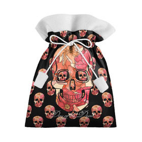 Подарочный 3D мешок с принтом Мексиканский череп в Тюмени, 100% полиэстер | Размер: 29*39 см | день мертвых | мексика | паттерн | традиция | узоры | цветы