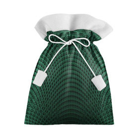 Подарочный 3D мешок с принтом Парящие кружки в Тюмени, 100% полиэстер | Размер: 29*39 см | Тематика изображения на принте: абстракция | зеленый | круги | объем | стиль | тень