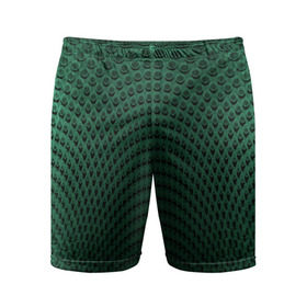 Мужские шорты 3D спортивные с принтом Парящие кружки в Тюмени,  |  | абстракция | зеленый | круги | объем | стиль | тень