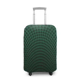 Чехол для чемодана 3D с принтом Парящие кружки в Тюмени, 86% полиэфир, 14% спандекс | двустороннее нанесение принта, прорези для ручек и колес | абстракция | зеленый | круги | объем | стиль | тень