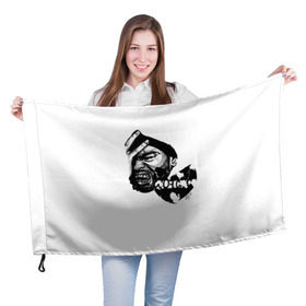 Флаг 3D с принтом Methodman в Тюмени, 100% полиэстер | плотность ткани — 95 г/м2, размер — 67 х 109 см. Принт наносится с одной стороны | gza | hip hop | rza | wu fam | ву танг клан | хип хоп