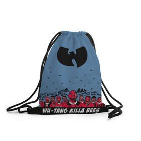 Рюкзак-мешок 3D с принтом Wu-Tang Clan в Тюмени, 100% полиэстер | плотность ткани — 200 г/м2, размер — 35 х 45 см; лямки — толстые шнурки, застежка на шнуровке, без карманов и подкладки | wu tang