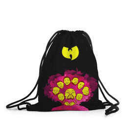 Рюкзак-мешок 3D с принтом Wu-Tang Clan в Тюмени, 100% полиэстер | плотность ткани — 200 г/м2, размер — 35 х 45 см; лямки — толстые шнурки, застежка на шнуровке, без карманов и подкладки | Тематика изображения на принте: wu tang