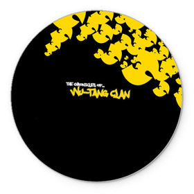 Коврик круглый с принтом Wu-Tang clan в Тюмени, резина и полиэстер | круглая форма, изображение наносится на всю лицевую часть | Тематика изображения на принте: wu tang