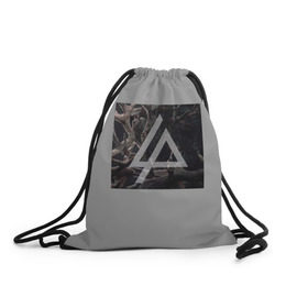 Рюкзак-мешок 3D с принтом Linkin Park в Тюмени, 100% полиэстер | плотность ткани — 200 г/м2, размер — 35 х 45 см; лямки — толстые шнурки, застежка на шнуровке, без карманов и подкладки | linkin park