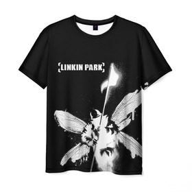 Мужская футболка 3D с принтом Linkin Park в Тюмени, 100% полиэфир | прямой крой, круглый вырез горловины, длина до линии бедер | Тематика изображения на принте: linkin park