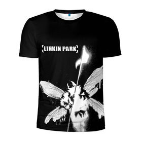Мужская футболка 3D спортивная с принтом Linkin Park в Тюмени, 100% полиэстер с улучшенными характеристиками | приталенный силуэт, круглая горловина, широкие плечи, сужается к линии бедра | linkin park