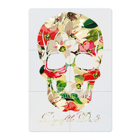 Магнитный плакат 2Х3 с принтом Мексиканский череп в Тюмени, Полимерный материал с магнитным слоем | 6 деталей размером 9*9 см | Тематика изображения на принте: 