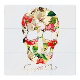 Магнитный плакат 3Х3 с принтом Мексиканский череп в Тюмени, Полимерный материал с магнитным слоем | 9 деталей размером 9*9 см | Тематика изображения на принте: 