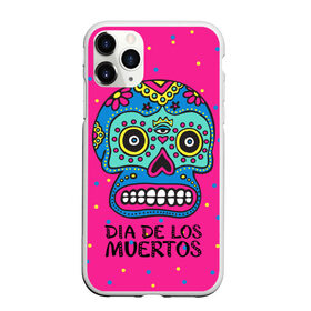 Чехол для iPhone 11 Pro матовый с принтом Мексиканский череп в Тюмени, Силикон |  | Тематика изображения на принте: день мертвыхб сахарный череп | мексика | традиция | узоры | цветы