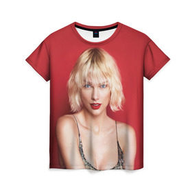 Женская футболка 3D с принтом Taylor Swift в Тюмени, 100% полиэфир ( синтетическое хлопкоподобное полотно) | прямой крой, круглый вырез горловины, длина до линии бедер | звезда | знаменитость | музыка | певица