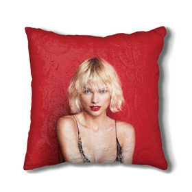 Подушка 3D с принтом Taylor Swift в Тюмени, наволочка – 100% полиэстер, наполнитель – холлофайбер (легкий наполнитель, не вызывает аллергию). | состоит из подушки и наволочки. Наволочка на молнии, легко снимается для стирки | звезда | знаменитость | музыка | певица
