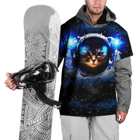 Накидка на куртку 3D с принтом Кот космонавт в Тюмени, 100% полиэстер |  | звёздное небо | космос | кот | кошка | прикольные картинки