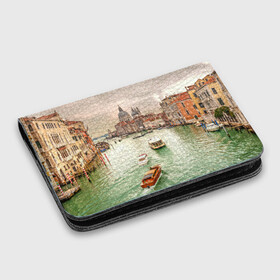 Картхолдер с принтом с принтом Венеция в Тюмени, натуральная матовая кожа | размер 7,3 х 10 см; кардхолдер имеет 4 кармана для карт; | Тематика изображения на принте: 