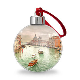 Ёлочный шар с принтом Венеция в Тюмени, Пластик | Диаметр: 77 мм | 