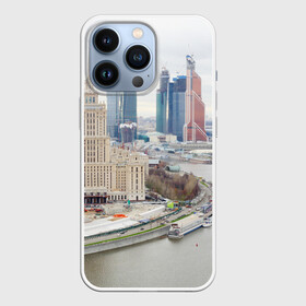 Чехол для iPhone 13 Pro с принтом Москва Сити в Тюмени,  |  | Тематика изображения на принте: 