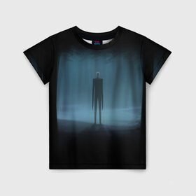 Детская футболка 3D с принтом Слендермен Slender man в Тюмени, 100% гипоаллергенный полиэфир | прямой крой, круглый вырез горловины, длина до линии бедер, чуть спущенное плечо, ткань немного тянется | man | slender | slender man | крипота | слендер | тонкий | тонкий человек | человек