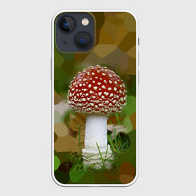 Чехол для iPhone 13 mini с принтом Мухоморчик в Тюмени,  |  | гриб | камуфляж | лес | мухомор | поганка | яд | ядовитый