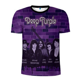 Мужская футболка 3D спортивная с принтом Deep Purple в Тюмени, 100% полиэстер с улучшенными характеристиками | приталенный силуэт, круглая горловина, широкие плечи, сужается к линии бедра | deep purple | music | rock | музыка | рок