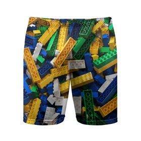 Мужские шорты 3D спортивные с принтом Конструктор LEGO в Тюмени,  |  | Тематика изображения на принте: игрушка | конструктор | лего