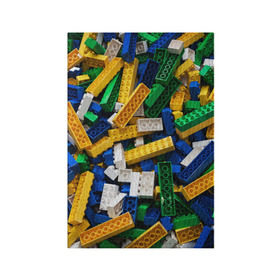 Обложка для паспорта матовая кожа с принтом Конструктор LEGO в Тюмени, натуральная матовая кожа | размер 19,3 х 13,7 см; прозрачные пластиковые крепления | игрушка | конструктор | лего