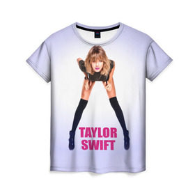 Женская футболка 3D с принтом Taylor Swift в Тюмени, 100% полиэфир ( синтетическое хлопкоподобное полотно) | прямой крой, круглый вырез горловины, длина до линии бедер | звезда | знаменитость | музыка | певица | тейлор свифт