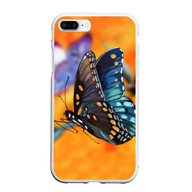 Чехол для iPhone 7Plus/8 Plus матовый с принтом Рисунок бабочка в Тюмени, Силикон | Область печати: задняя сторона чехла, без боковых панелей | бабочка