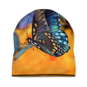 Шапка 3D с принтом Рисунок бабочка в Тюмени, 100% полиэстер | универсальный размер, печать по всей поверхности изделия | бабочка