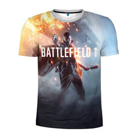 Мужская футболка 3D спортивная с принтом Battlefield в Тюмени, 100% полиэстер с улучшенными характеристиками | приталенный силуэт, круглая горловина, широкие плечи, сужается к линии бедра | battlefield батла | батлфилд