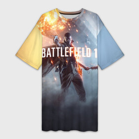 Платье-футболка 3D с принтом Battlefield 1 | Под дирижаблем в Тюмени,  |  | battlefield батла | батлфилд